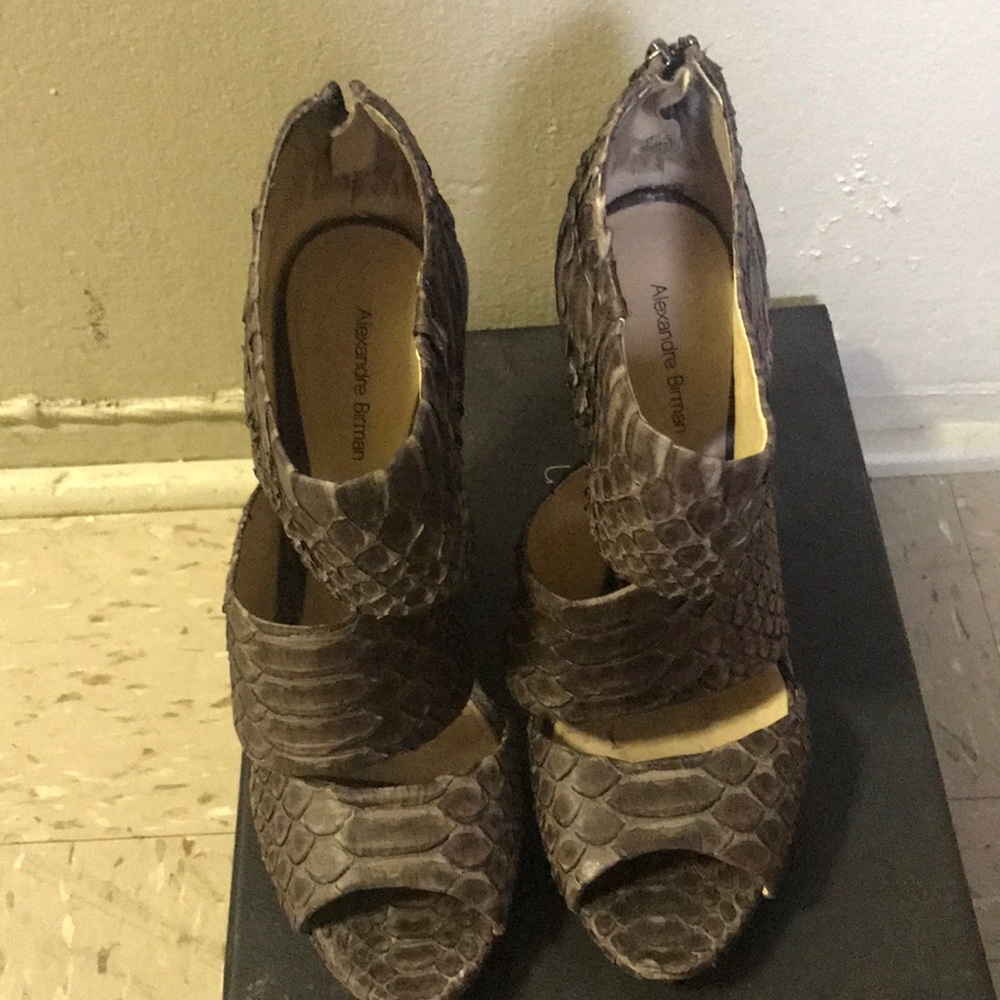 Alexandre Birman Python Wedges - image 5